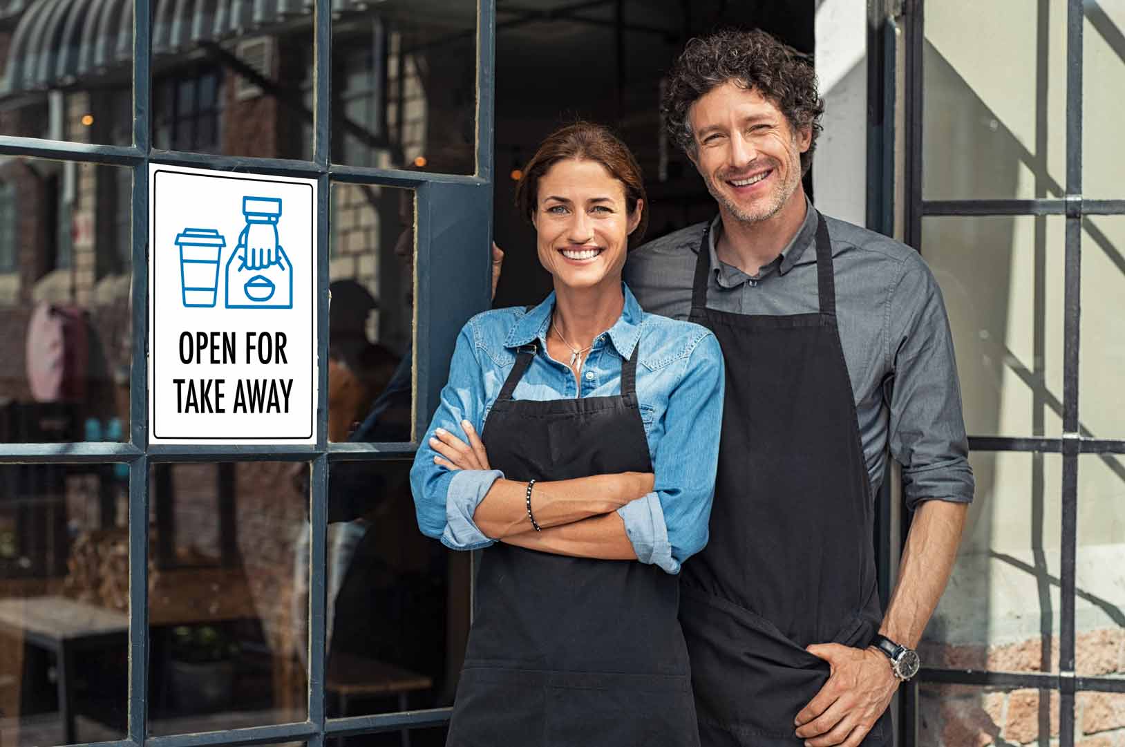 Open For Take Away Sign - New Signs