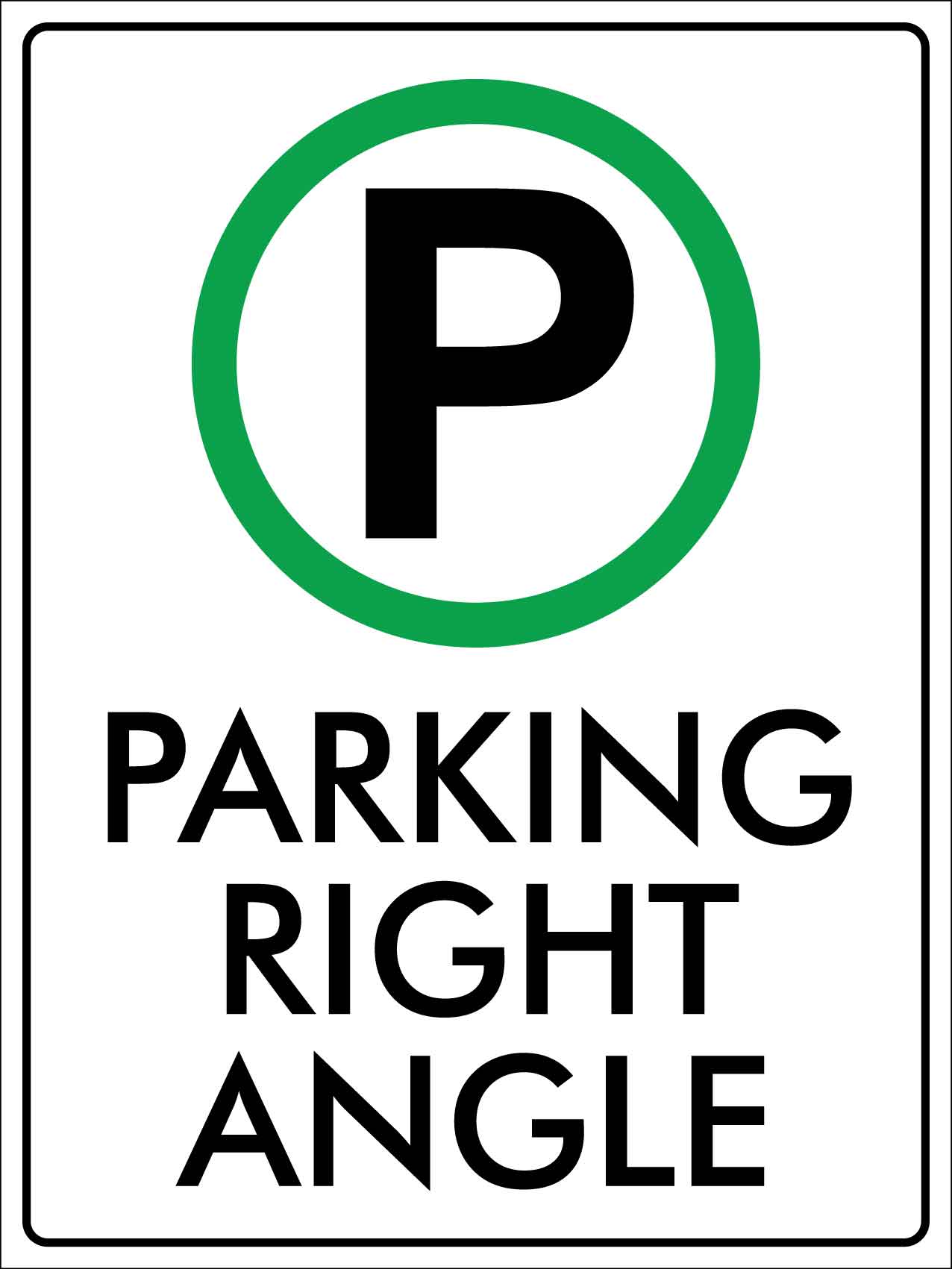 Parking Right Angle Sign - New Signs
