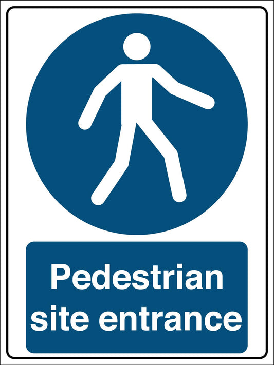 Pedestrian Site Entrance Sign - New Signs