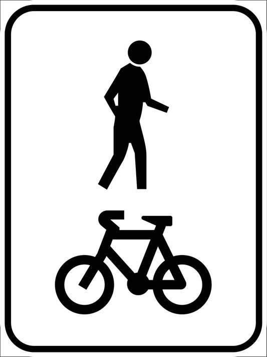 Person Bike Symbol Sign - New Signs