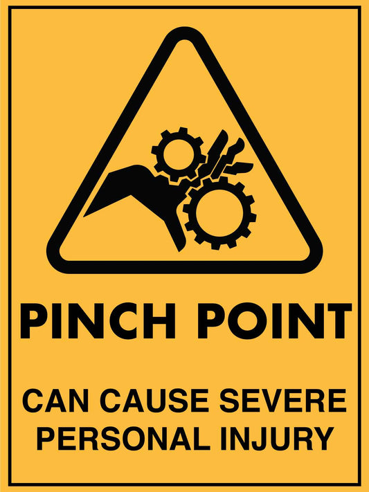 Pinch Point Can Cause Severe Personal Injury Sign - New Signs