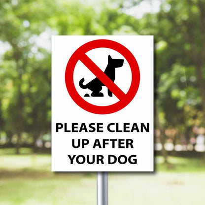 Please Clean Up After Your Dog Sign - New Signs