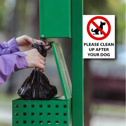 Please Clean Up After Your Dog Sign - New Signs