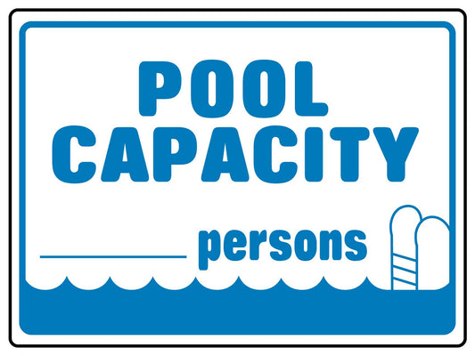 Pool Capacity Sign - New Signs