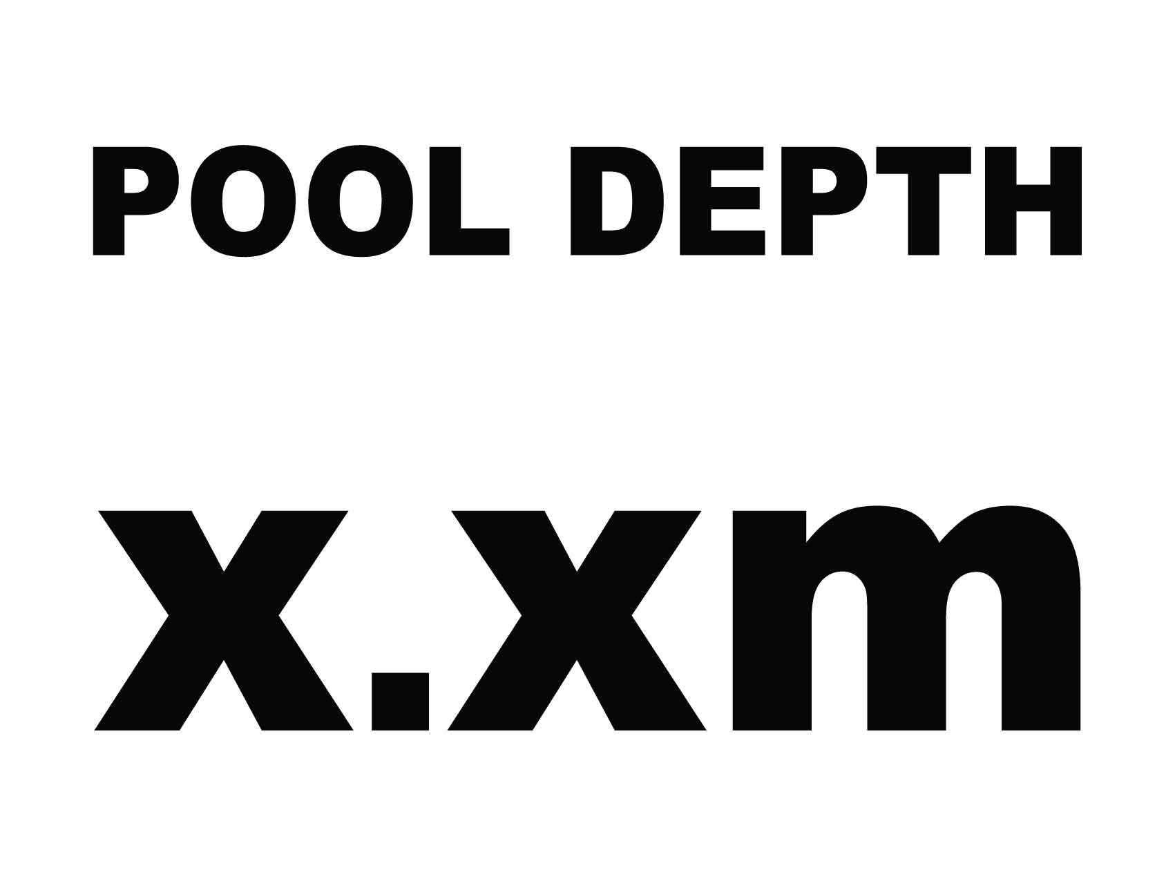 Pool Depth Custom Sign - New Signs