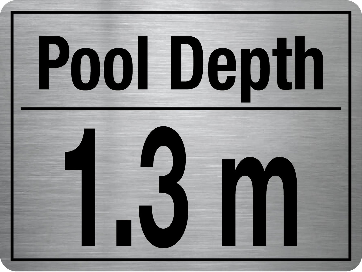 Pool Depth Stainless Steel Sign - New Signs