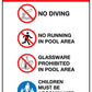Pool Rules 1 Sign - New Signs
