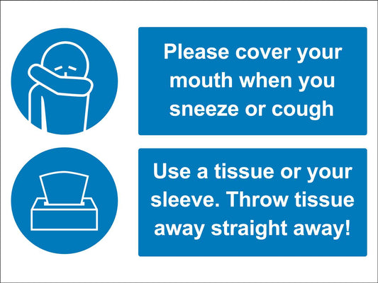 Prevent The Spread When You Sneeze or Cough Sign - New Signs