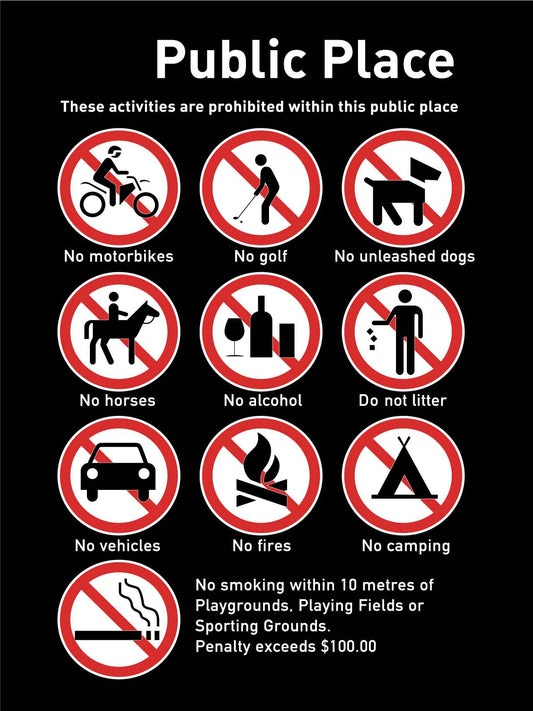 Public Places Sign - New Signs