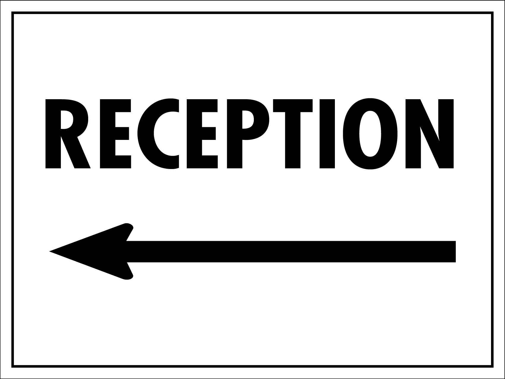 Reception (Arrow Left) Sign – New Signs