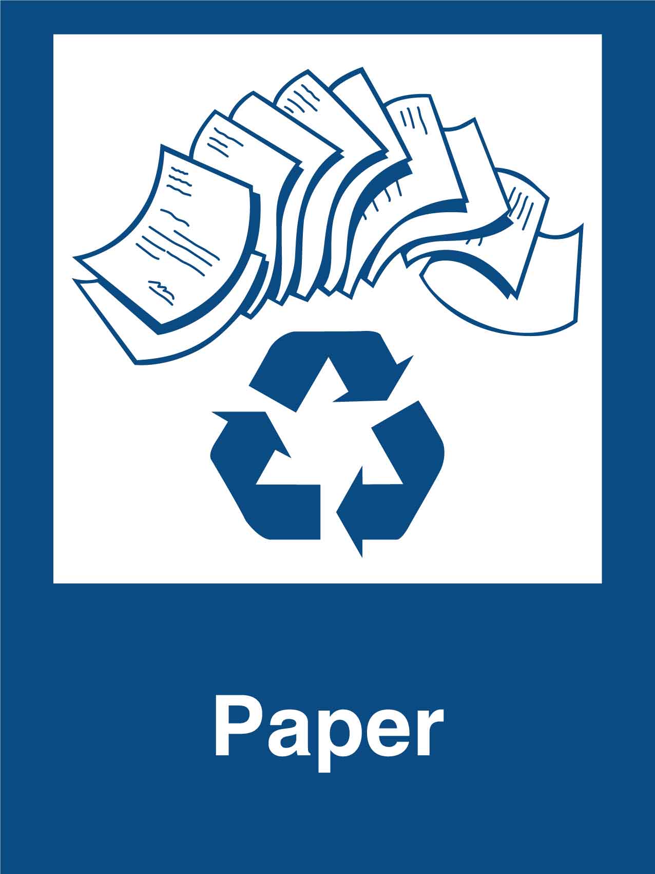 Recycle Paper Sign - New Signs