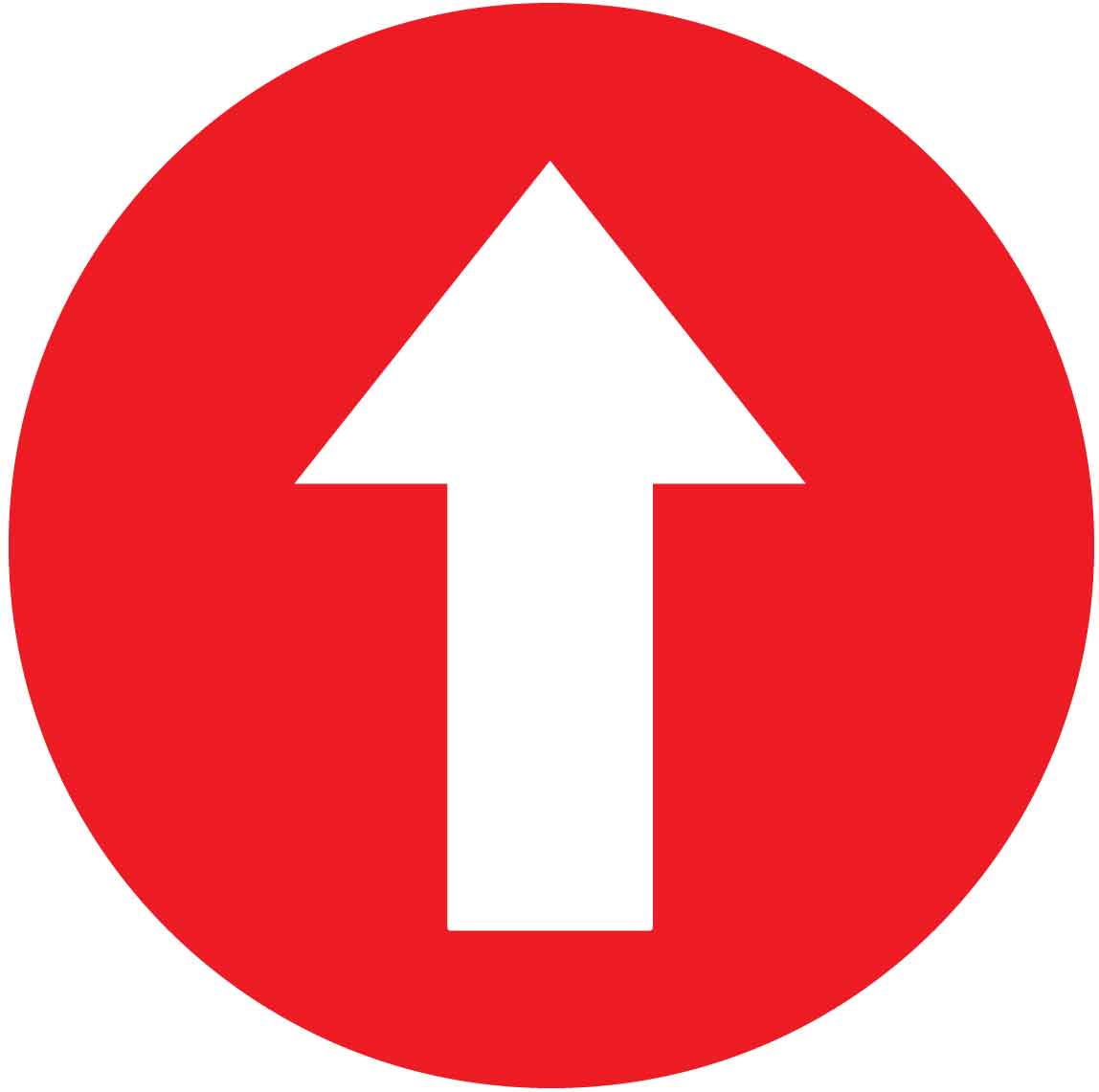 Red & White Directional Arrow Floor Sticker - Anti Slip - New Signs
