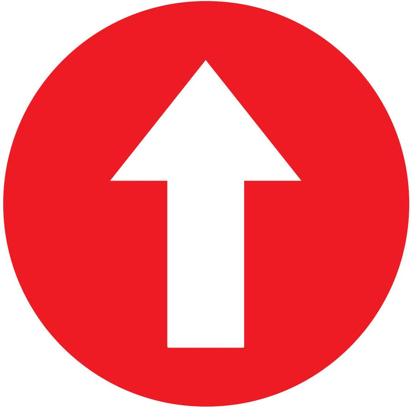 Red & White Directional Arrow Floor Sticker - Anti Slip – New Signs