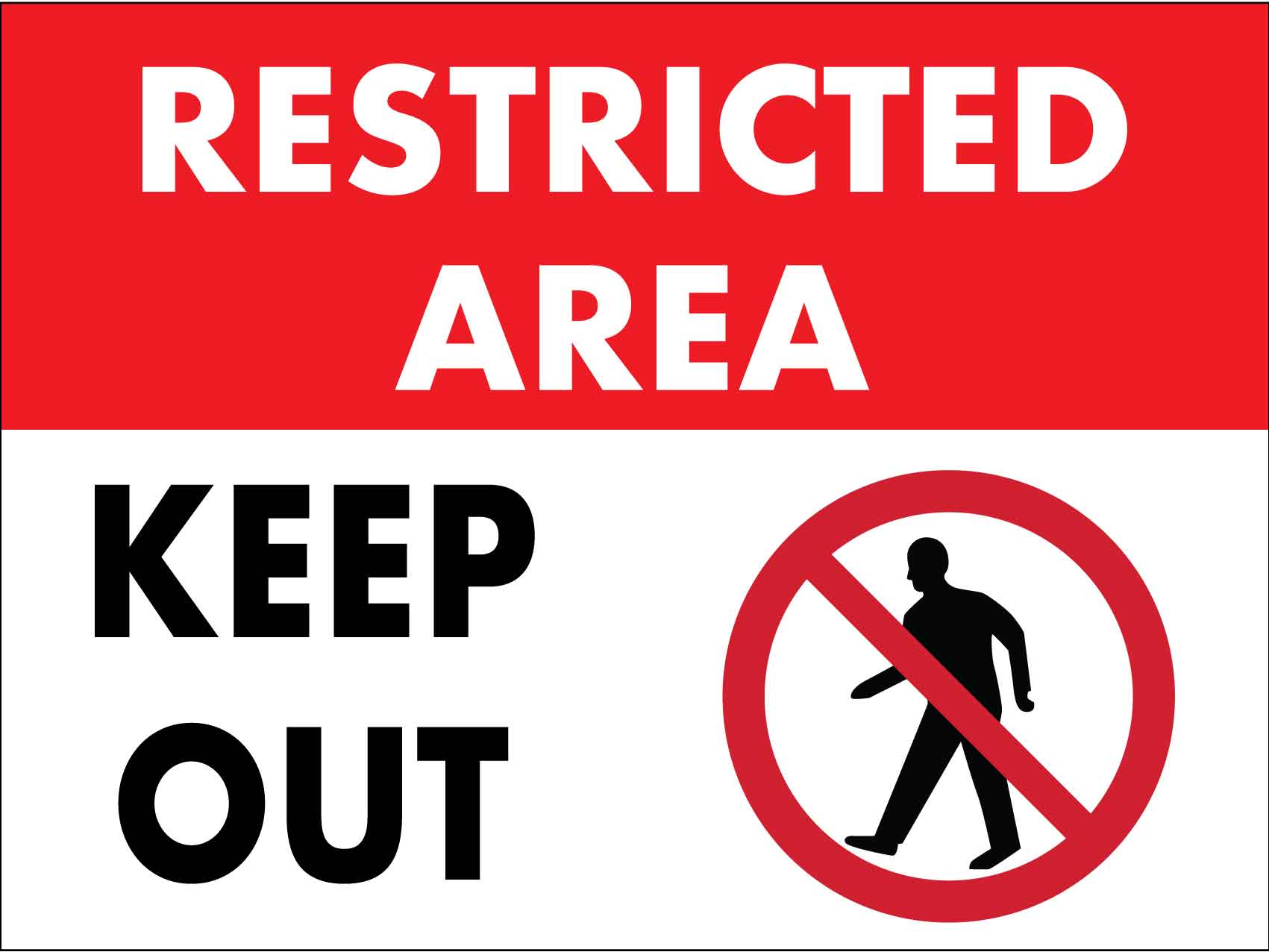 Restricted Area Keep Out Sign - New Signs