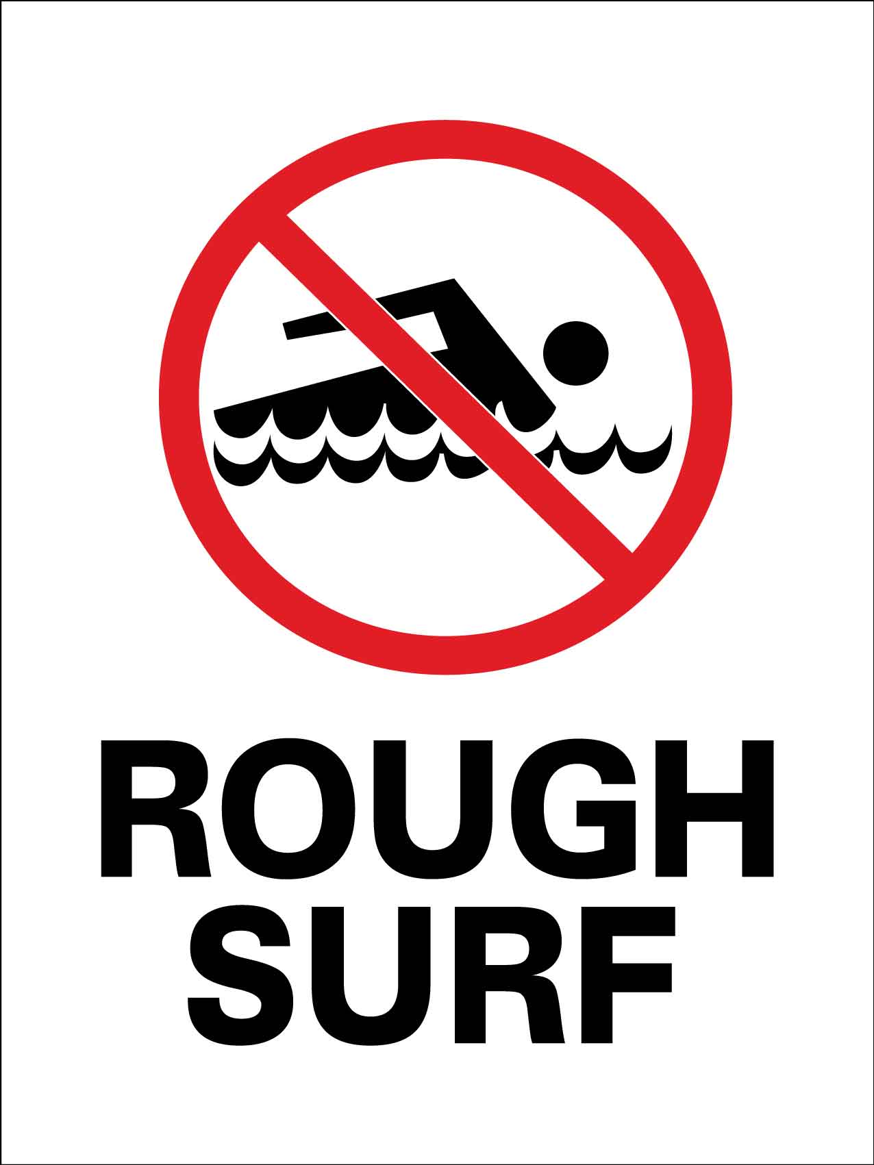 Rough Surf Sign - New Signs