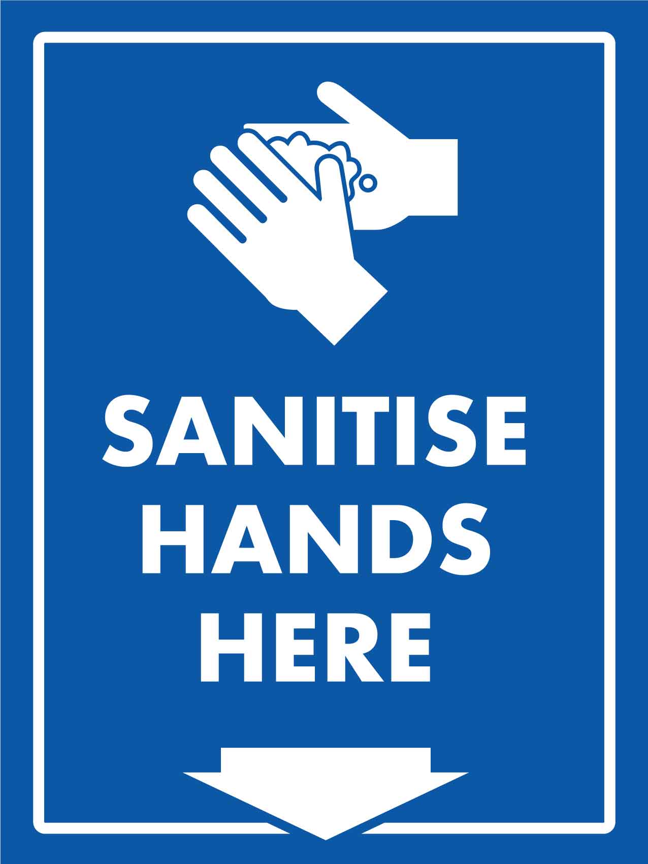 Sanitise Hands Here Sign - New Signs