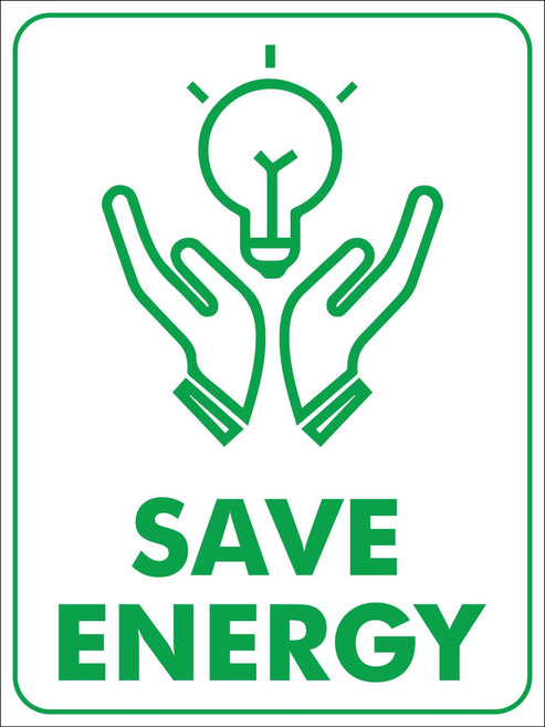 Save Energy Mini Save Energy Sign – New Signs
