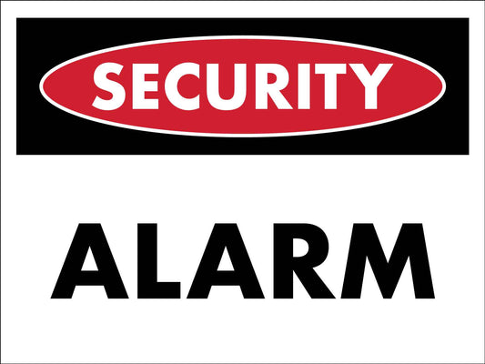 Security Alarm Sign - New Signs