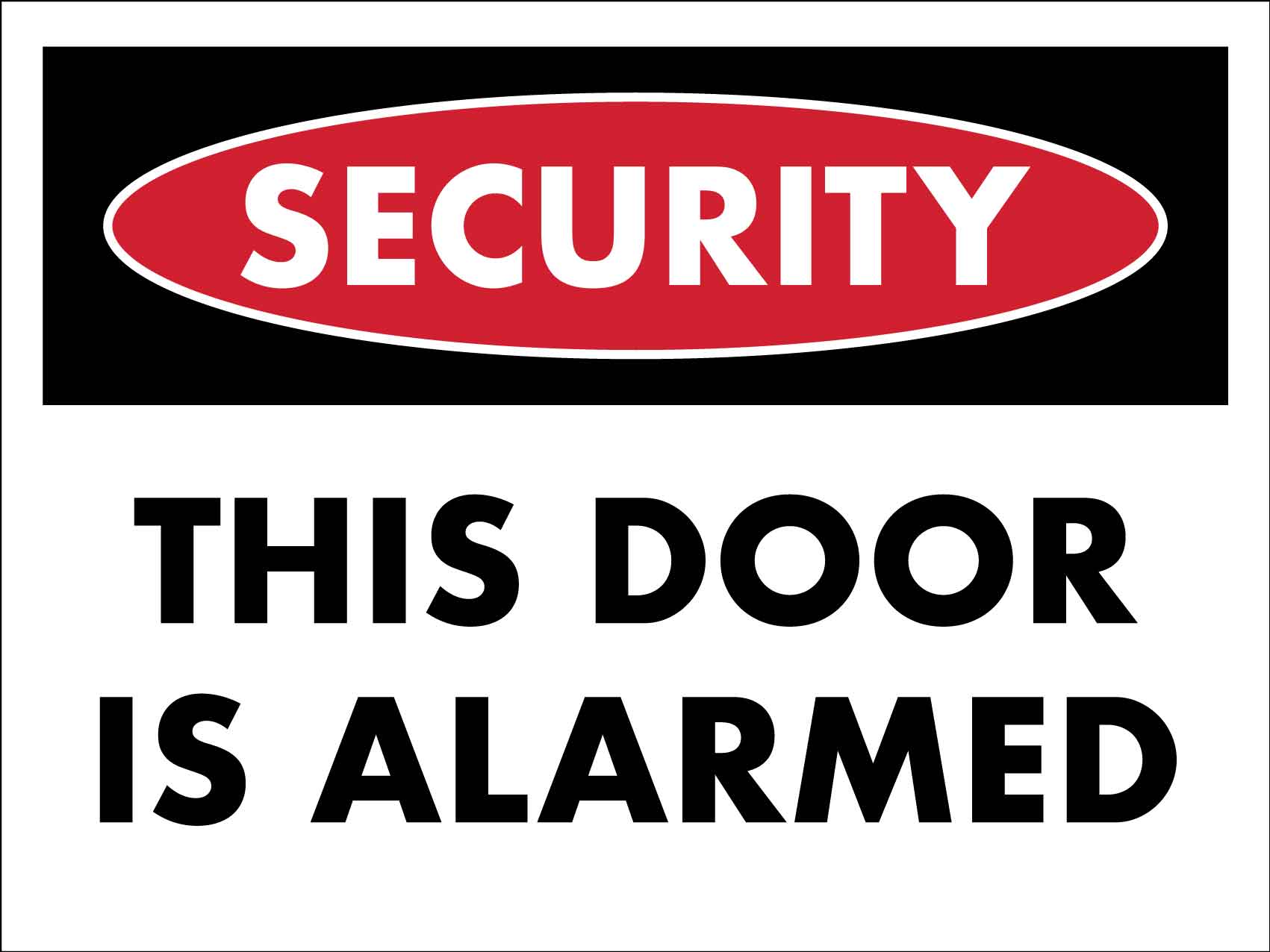 Security This Door Is Alarmed Sign - New Signs