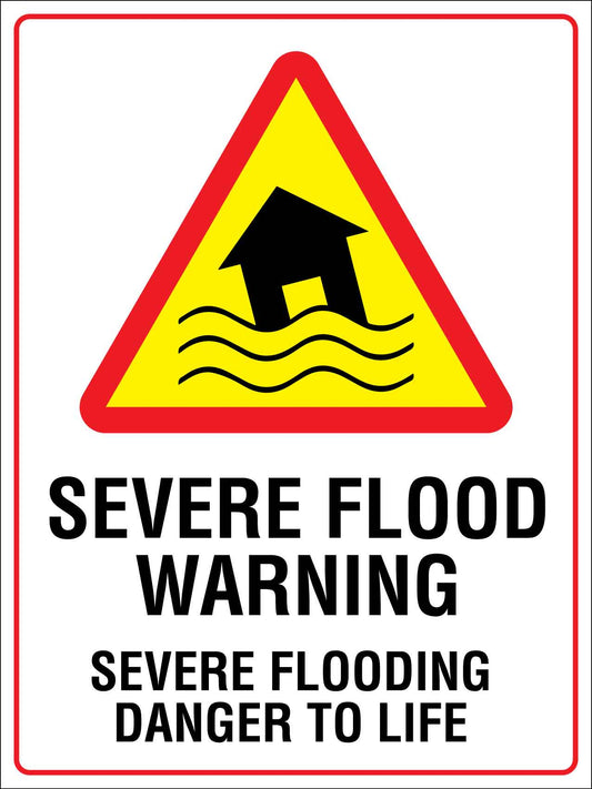 Severe Flood Warning Sign - New Signs