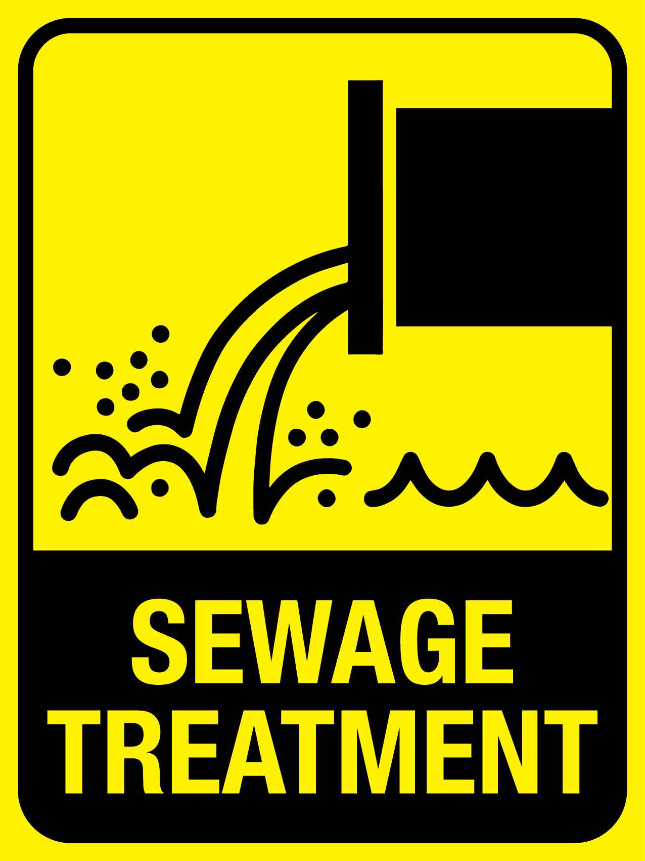 Sewage Treatment Sign - New Signs