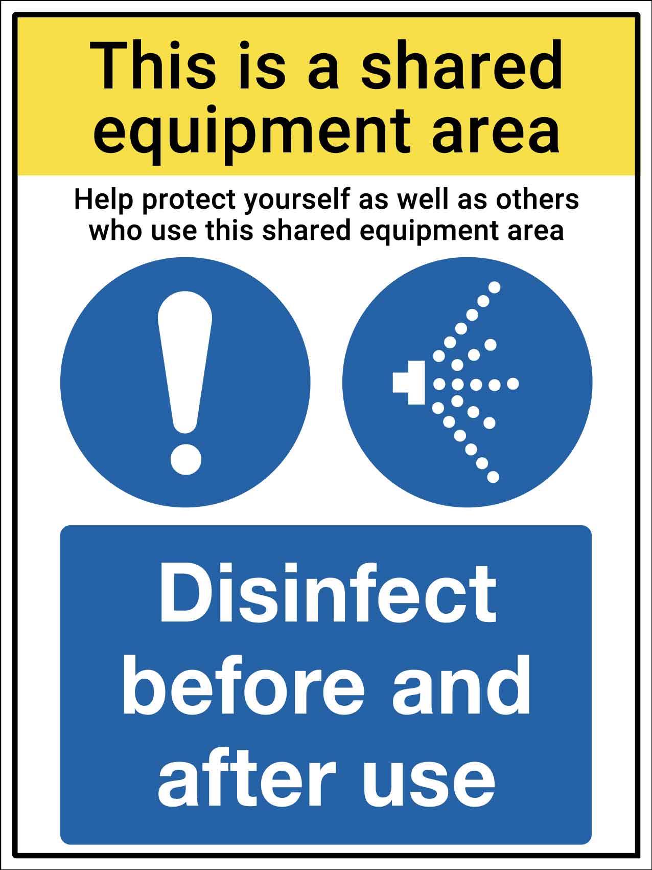 Shared Equipment Sign – New Signs