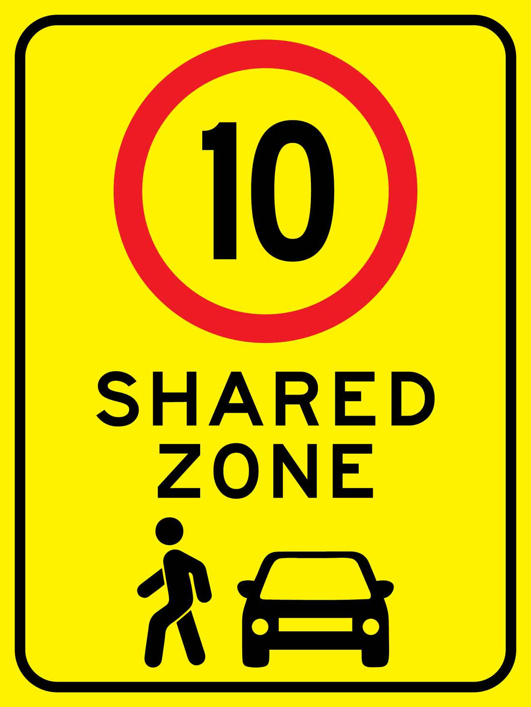 Shared Zone Signs – New Signs