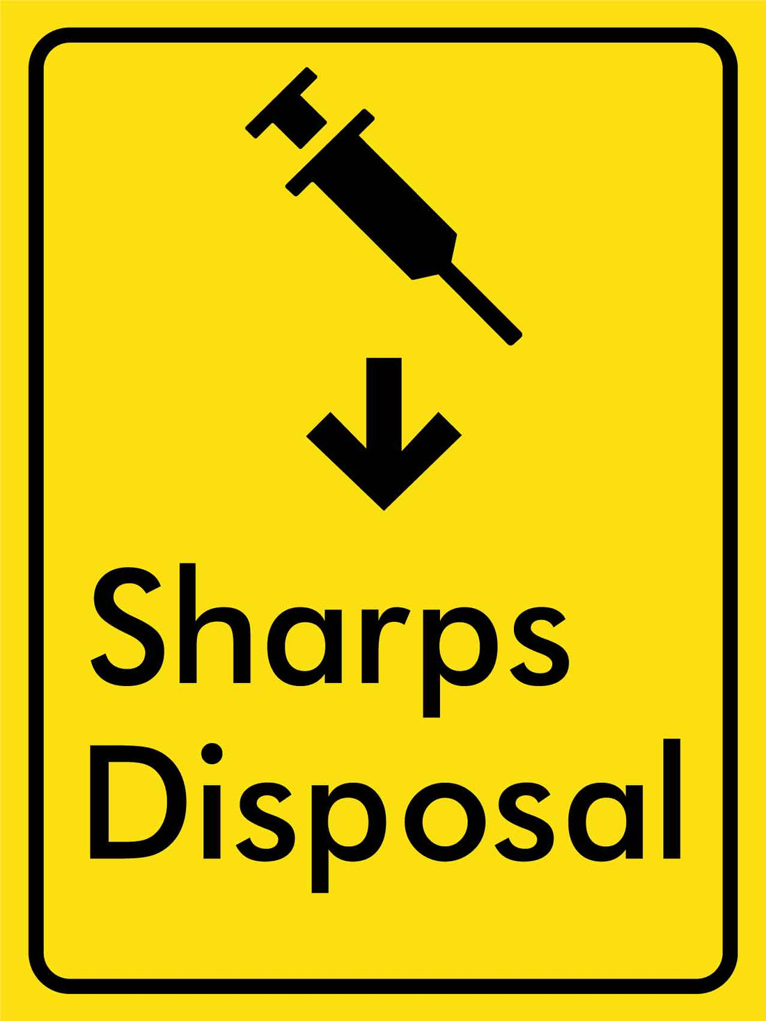 Sharps Disposal Sign – New Signs