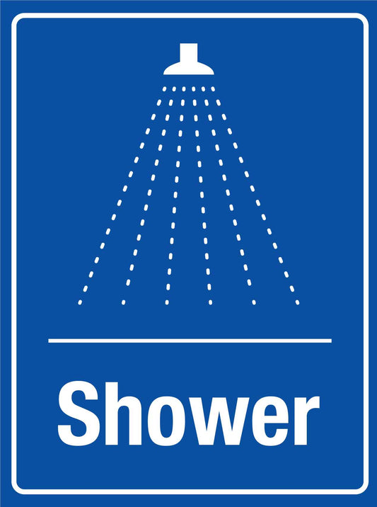 Shower Blue Sign - New Signs