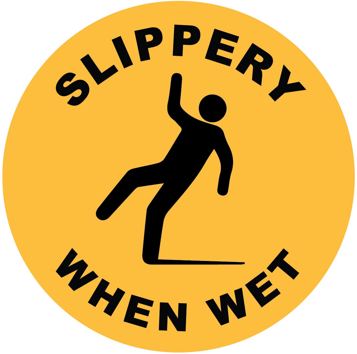Slippery When Wet Decal - New Signs