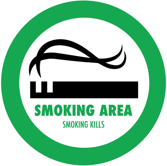Smoking Area Decal - New Signs