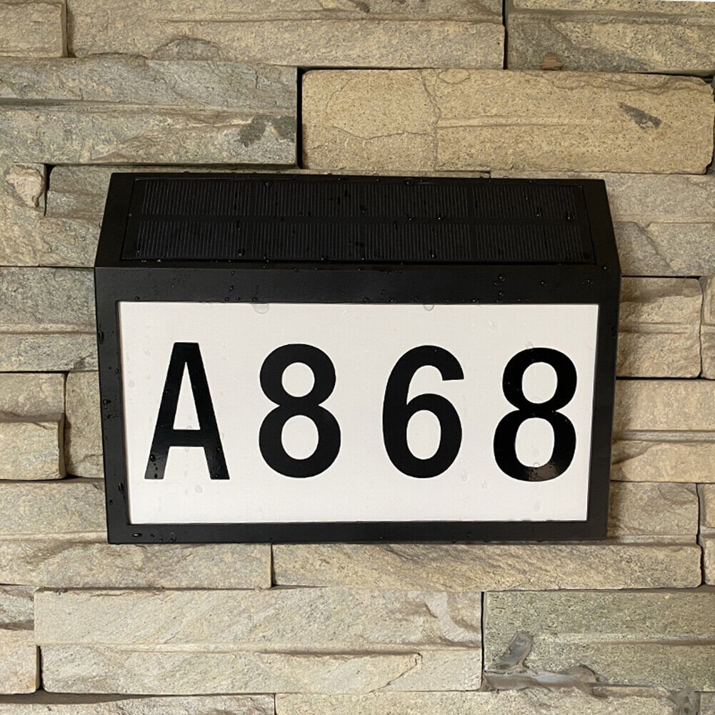 Solar House Number Outdoor Lamp Sign - New Signs