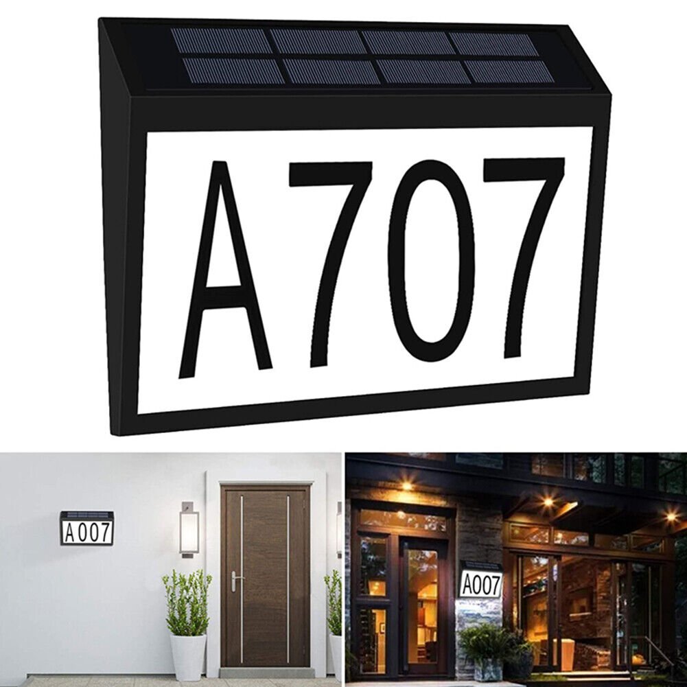 Solar House Number Outdoor Lamp Sign - New Signs
