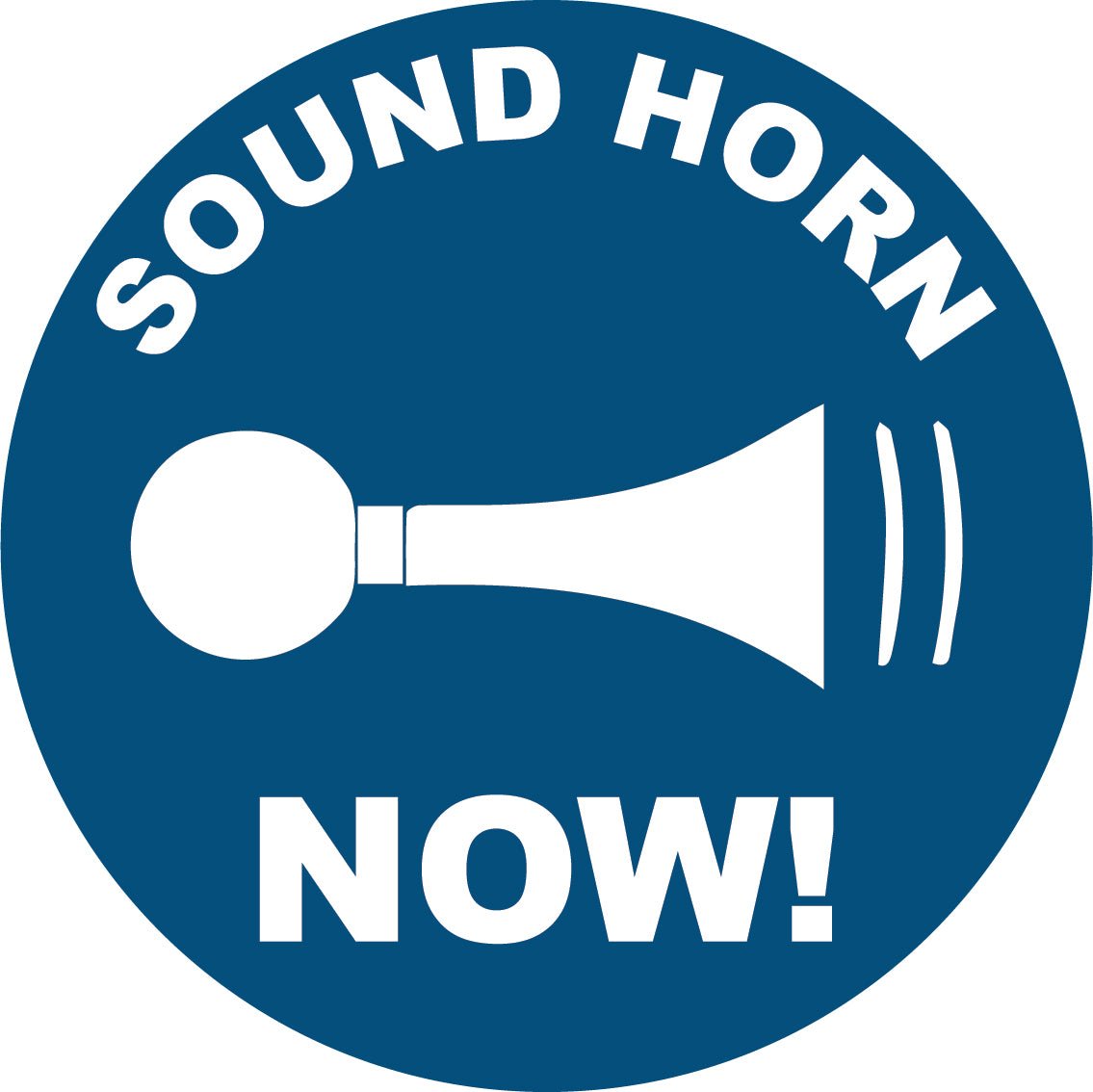 Sound Horn Now Decal - New Signs