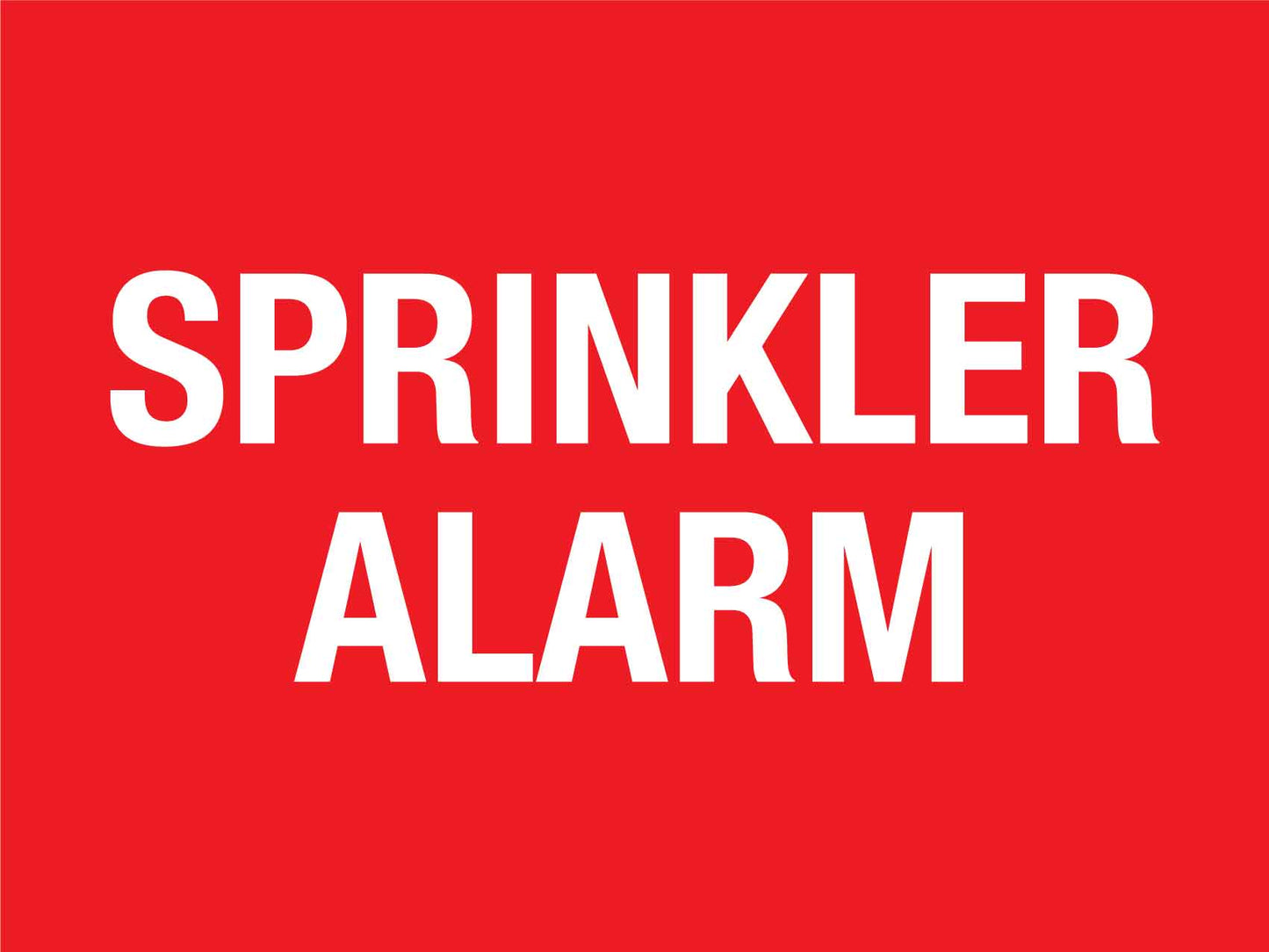 Sprinkler Alarm Sign - New Signs