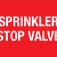 Sprinkler Stop Valve Sign - New Signs