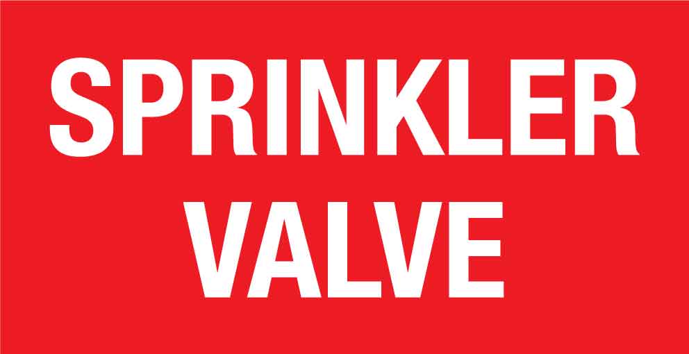 Sprinkler Valve Small Sign - New Signs