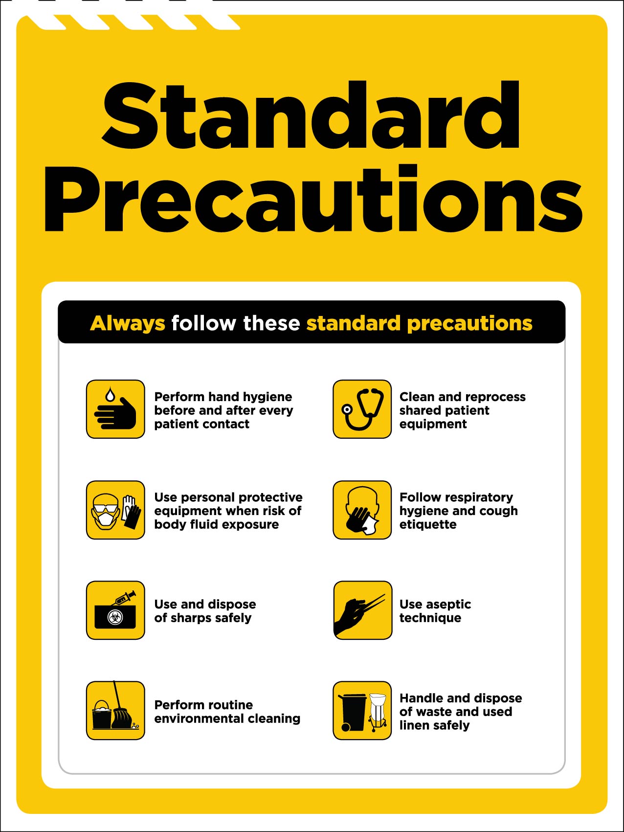 Standard and Transmission-Based Precautions Sign – New Signs