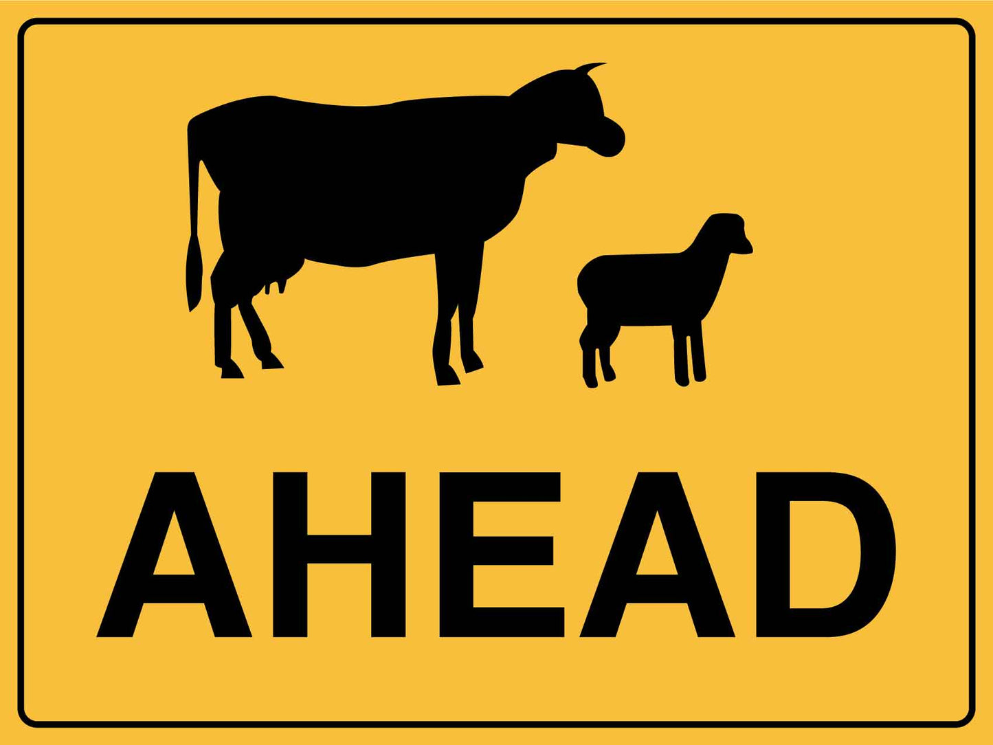 Stock Ahead Image Sign - New Signs