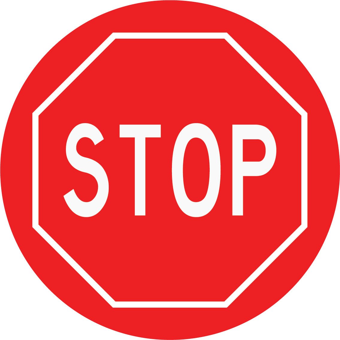 Red Stop Sticker Stop Red Decal – New Signs
