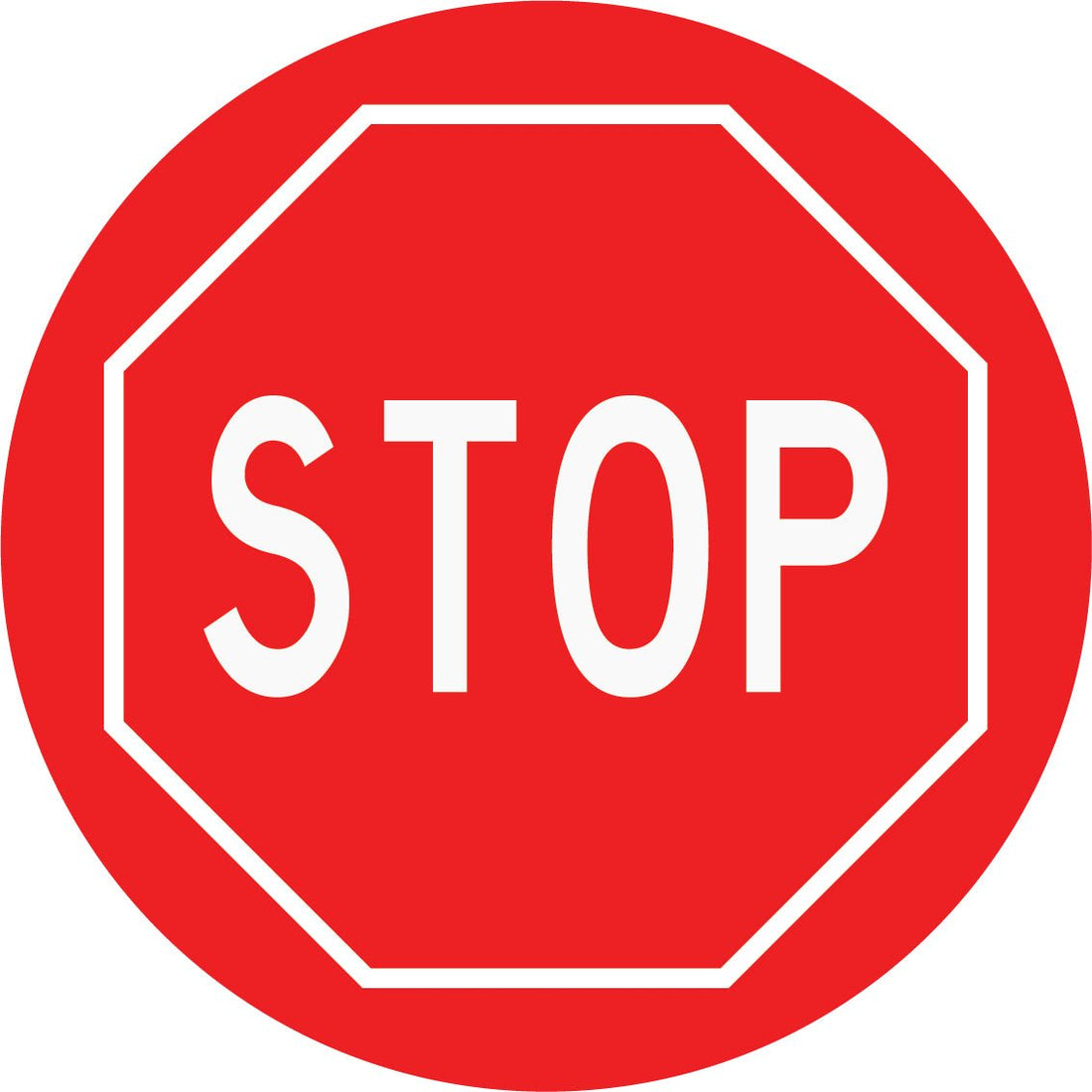 Stop Red Decal – New Signs