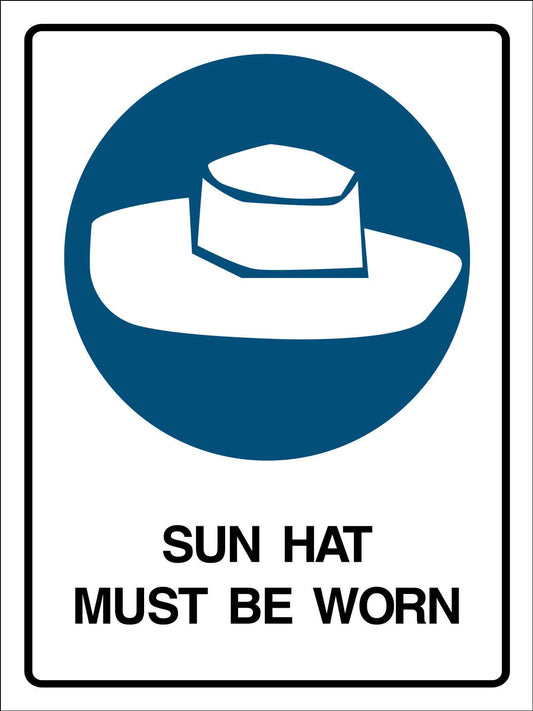 Sun Hat Must Be Worn Sign - New Signs