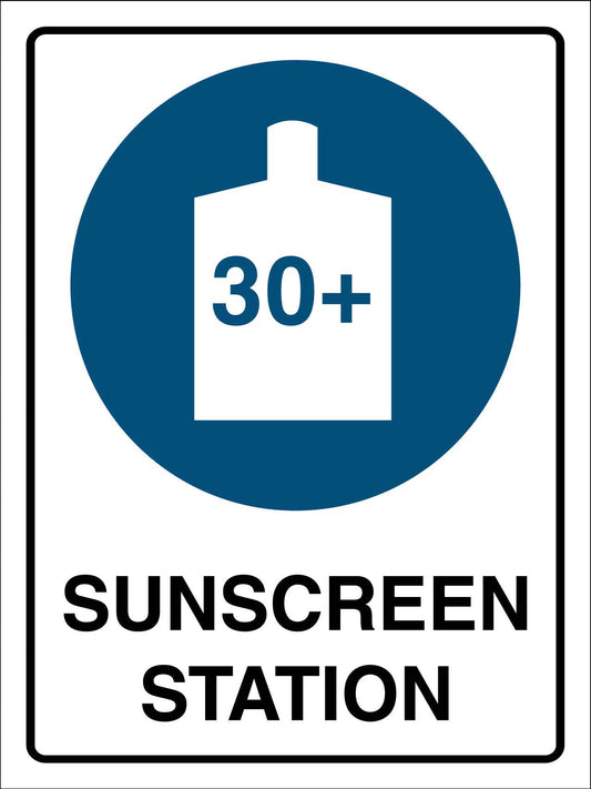 Sunscreen Station Sign - New Signs