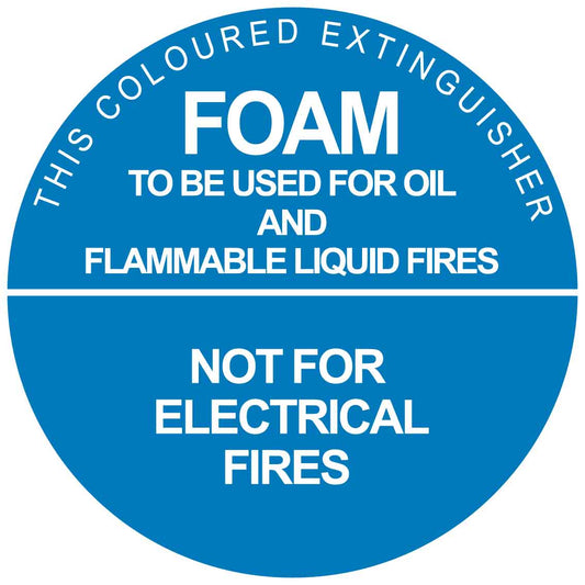 This Coloured Extinguisher Foam Decal - New Signs