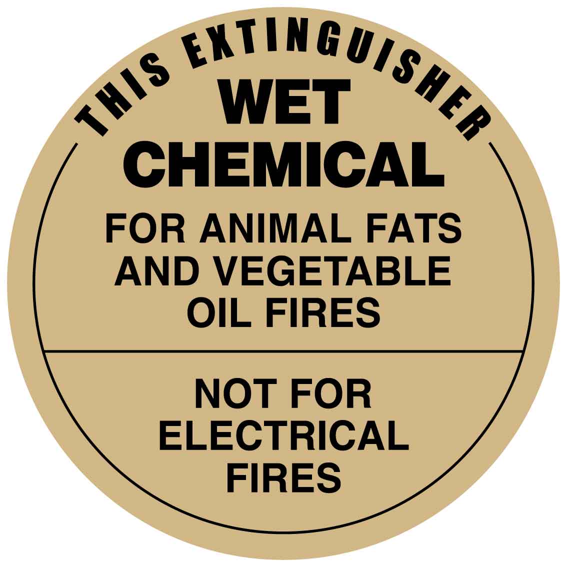 This Extinguisher Wet Chemical Decal - New Signs