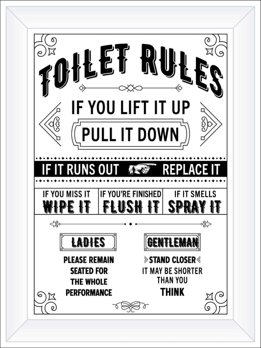 Toilet Rules Sign - New Signs