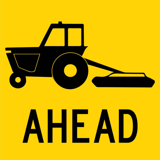 Tractor Ahead Multi Message Traffic Sign - New Signs