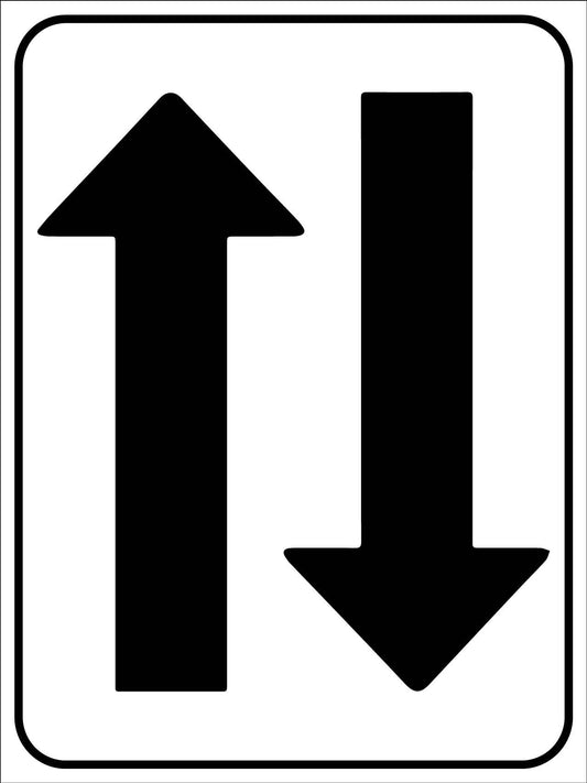 Two Way Black Arrows Sign - New Signs