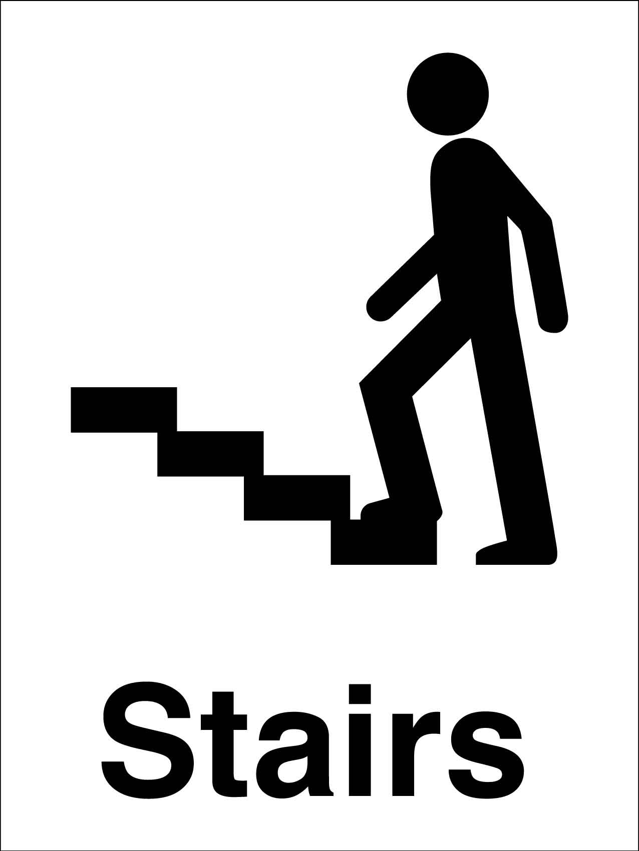 Up Stairs Left Sign - New Signs
