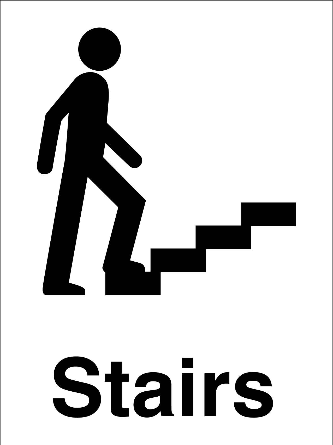 Up Stairs Right Sign - New Signs